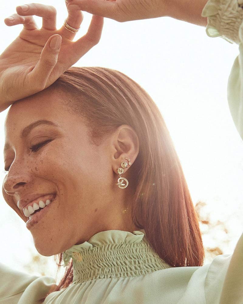 Kendra Scott Presleigh Stud Earrings in Bright Silver Bright Silver Metal - Image 3